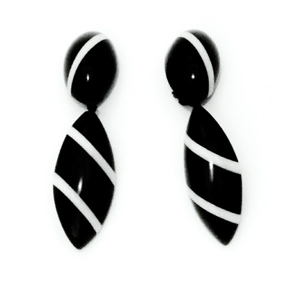 Monies Jewelry - Vintage Designer Monies Couture Runway Oversized Mod Earrings